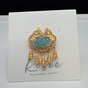 SGP22 S925 Stamped Natural Jadeite Carved Lotus Pendant